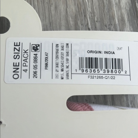 Cloud Island Pink and Cream Baby Bib Set - Picture 4 of 11